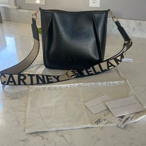 Stella McCartney Logo Mini Faux Leather Crossbody Bag